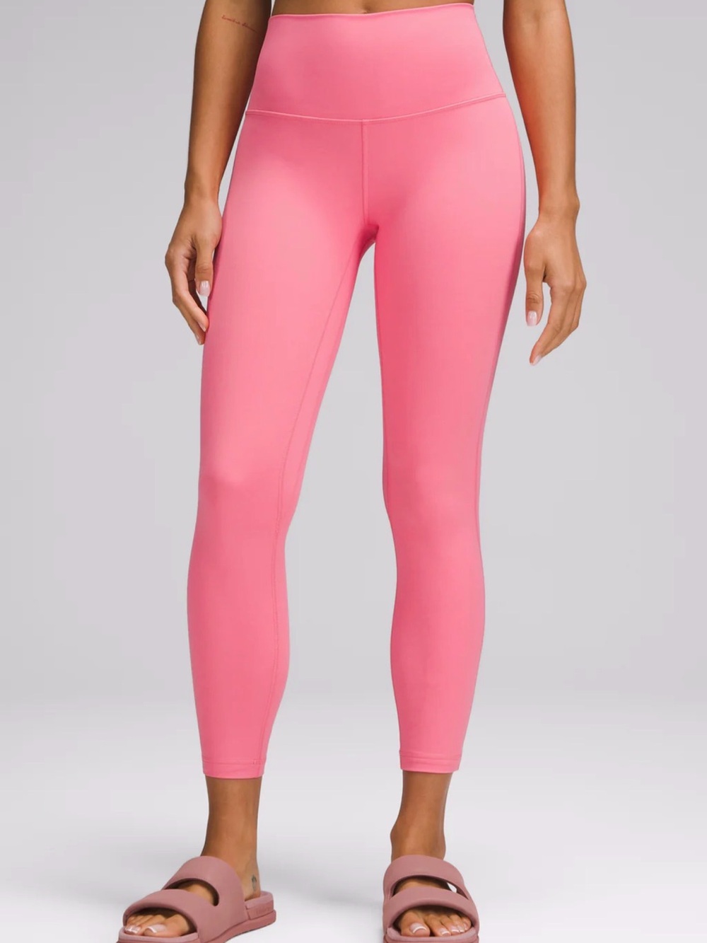 lululemon athletica High-Rise Pink Workout Leggings, 25’ length.